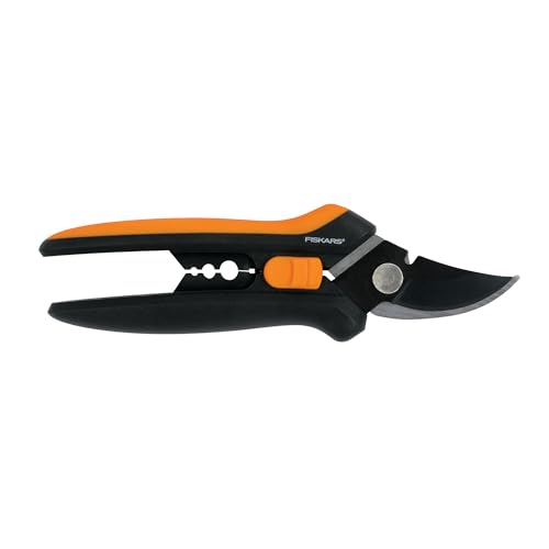 Fiskars Floral Pruning Shears - Plant Cutting Scissors/Garden Clippers For Deadheading and Working with Flowers - Black/Orange