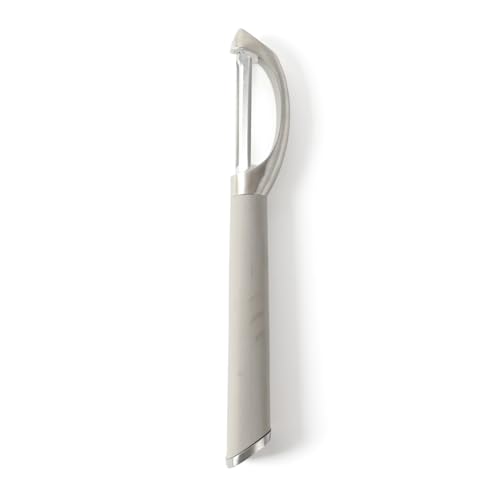 Calphalon Edge Stainless Steel Straight Vegetable Peeler w/Thermoplastic Rubber Handle - Taupe