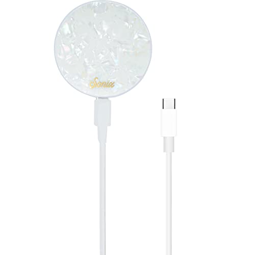 Sonix Charger Compatible with MagSafe for iPhone 15, 14, 13, 12 Series | Fast Wireless Charger x 6.5ft Cable (USB-C) | Pearl Tort