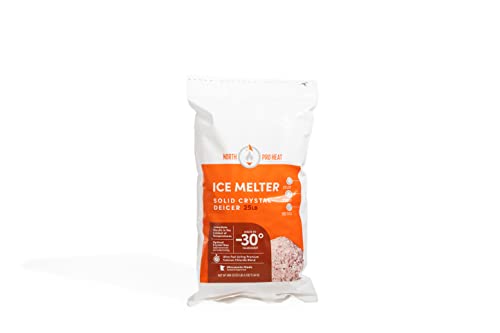 Northern Salt Heat Negative 30 Degree Melter Calcium Chloride Blend 25 lb Resealable Ice Melt Bag Fast Acting Deicer Ice Melt for Driveways, Sidewalks, Parking Lots