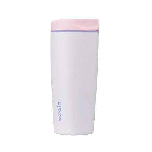 Owala SmoothSip Slider Ceramic-Lined Insulated Stainless Steel Coffee Tumbler, No Metallic Taste Reusable Travel Mug, Hot Iced Coffee Cup, BPA Free 20 oz, Candy Coated