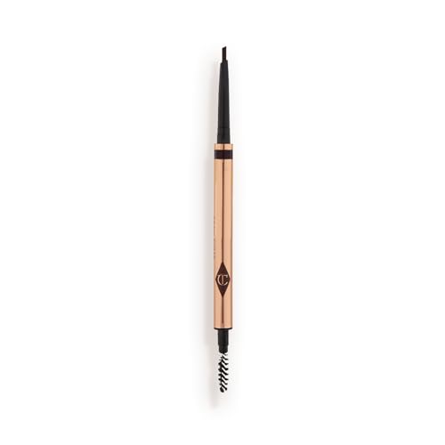 Charlotte Tilbury Brow Cheat Eyebrow Pencil - Refillable Micro-Precision Brow Pencil with Angled Tip for Natural Hair-Like Strokes - 16-Hour Wear, Waterproof, Vitamin E + Carnauba Wax - Black Brown