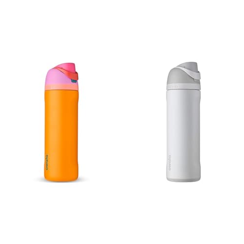 Owala FreeSip 24-oz Insulated Stainless Steel Water Bottles with Straw, Tropical & Shy Marshmallow