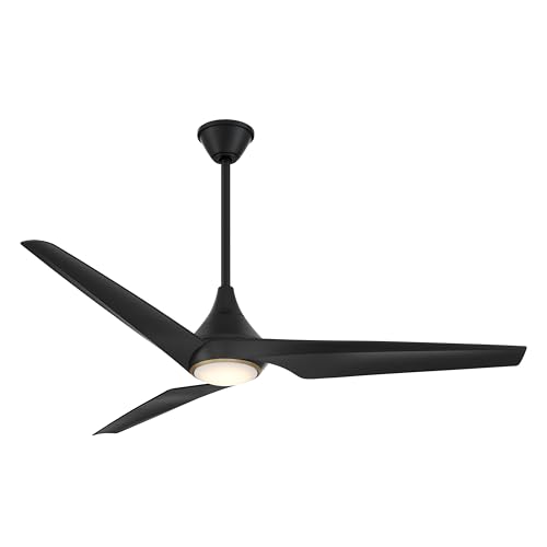 MINKA-AIRE F636L-CL Switch 60" 3-Blade LED Smart Dual Mount Ceiling Fan - Coal Finish with Etched Lens