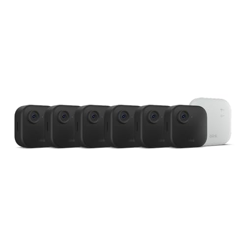 Blink Outdoor 4 XR – two-year battery wireless camera with 4x security coverage, 1000 ft open-air range or 400 ft with typical use — 6 camera system