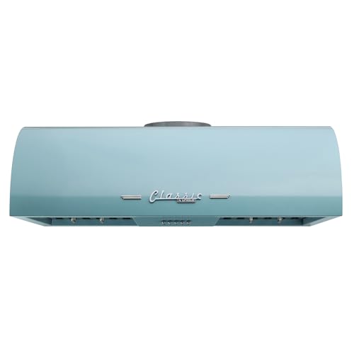 Unique Appliances Classic Retro Range Hood, Electric Range Hood with 3 Fan Speeds and 2 LED Lights, 30", Ocean Mist Turquoise, 700 CFM, 110-120 V