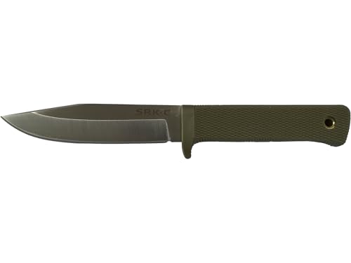 Cold Steel Exclusive SRK Compact Fixed Blade Knife 5" Clip Point CPM-3V Satin Blade Kray-Ex Handle OD Green