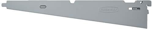 Rubbermaid Garage FastTrack Bracket 16" Deep Shelf Bracket with Speed Clips Satin Nickel Wall Mounted Storage System for Home/Garage/Tool Organization
