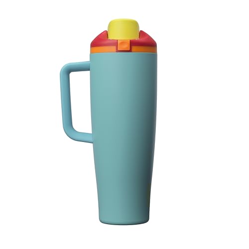 Owala FreeSip Tumbler Insulated Stainless Steel Water Bottle with Built-in Straw and Side Handle, For Travel, Work, School, and Sports, 40oz, BPA Free, Leak Proof, Summer Sweetness