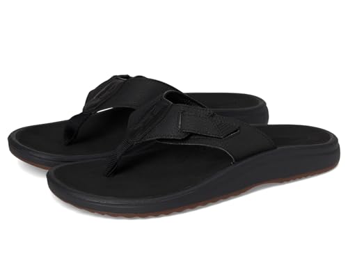 Clarks Men's Breeze Cloudsteppers Flip-Flop, Black Synthetic, 9