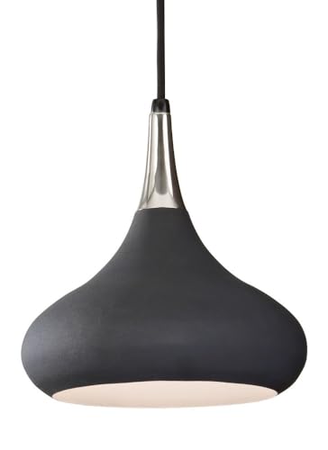Generation Lighting P1253BK Belle Medium One-Light Pendant Hanging Modern Fixture, Black Finish
