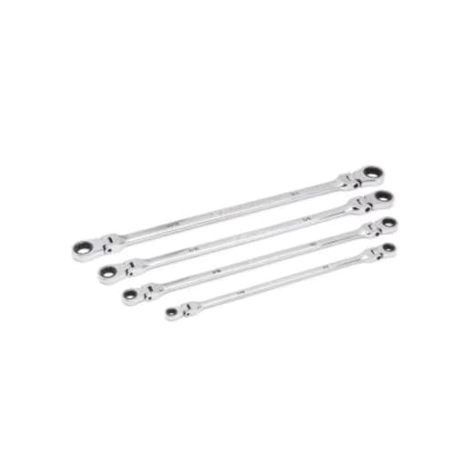 GEARWRENCH 4 Piece 90-Tooth 12 Point SAE GearBox Double Flex Ratcheting Wrench Set | 86831
