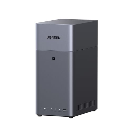 UGREEN NAS DH2300 2-Bay Desktop NASync, Support Capacity 64TB (Diskless), Remote Access, AI Photo Album, Beginner Friendly System, 4GB RAM on Board,1GbE, 4K HDMI, Network Attached Storage(Diskless)