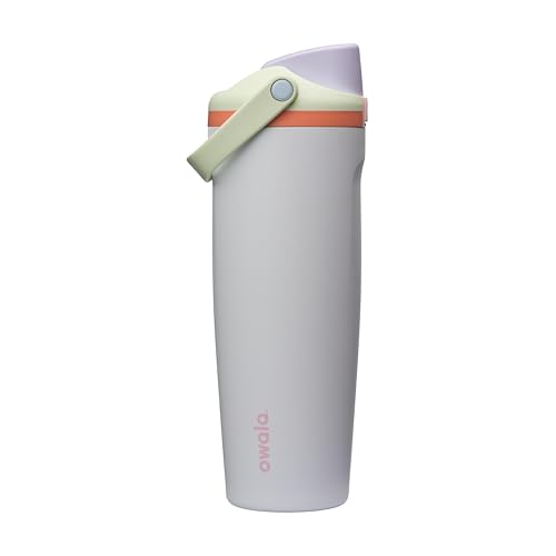 Owala FreeSip Sway Insulated Stainless Steel Water Bottle with Two-Way Spout, Built-In Straw and Bucket Handle, Made for Travel, School, and Sports, 30oz, BPA Free, Leak Proof, Beach House