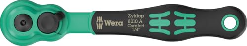 8010 A Zyklop Comfort Ratchet, with reversing Lever, with 1/4" Drive, 1/4" x 144 mm