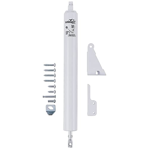 Wright Products Standard Duty Pneumatic Screen & Storm Door Closer – Adjustable Closing Speed, Quiet Operation, Easy Installation (Transitional, White)