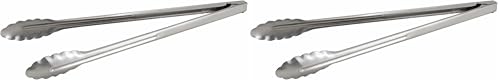 Winco Coiled Spring Heavyweight Stainless Steel Utility Tong, 16-Inch (Pack of 2)