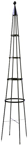 Achla Designs OBL-02A Garden Obelisk, 85" H Trellis, Graphite