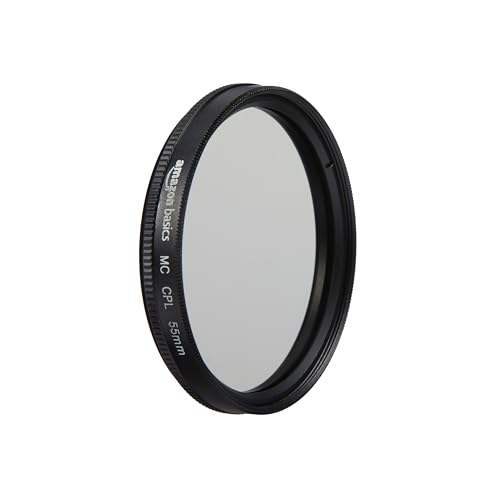 Amazon Basics Circular Polarizer 16 Multi-Layer Coatings Camera Lens Filter with 360° Rotatable Frame - 55 mm