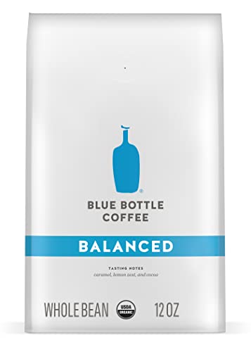 Blue Bottle Whole Bean Organic Coffee, Balanced, Medium Roast, 12 Ounce bag (Pack of 1)