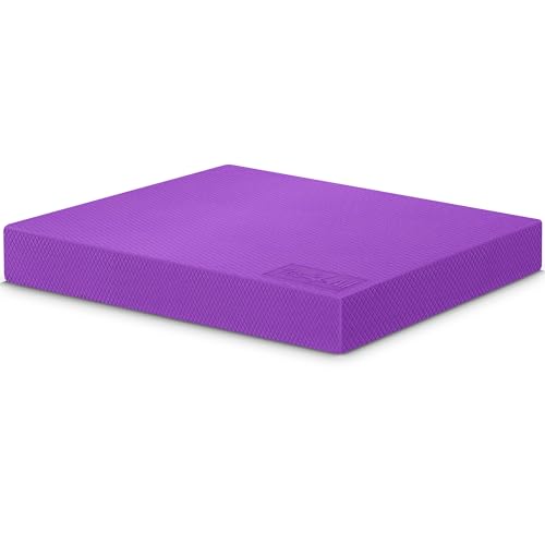 Yes4All Balance Pad, Nonslip TPE Foam Balance Pad with Upgraded Sizes - L, XL, XXL Balance Mat for Fitness, Yoga & Stability Training - Multicolor Options - L, Purple