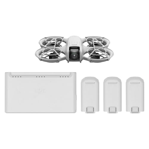 DJI Neo Three-Battery Combo, Mini Drone 4K UHD Camera for Adults, 135g Self Flying Drone That Follows You, Palm Takeoff, Subject Tracking, QuickShots, Stabilized Video (Controller-Free)