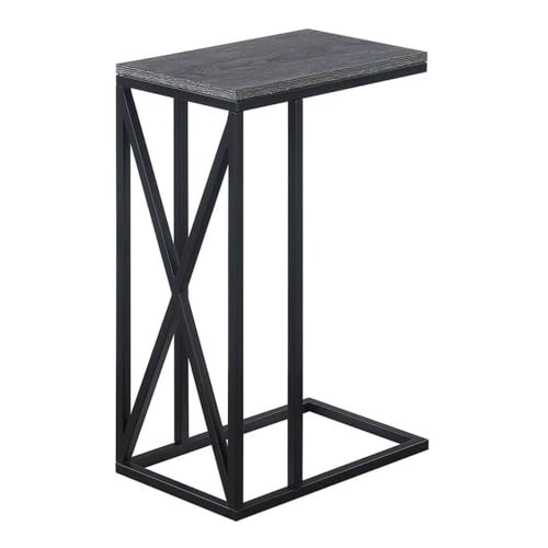 Convenience Concepts Tucson C End Table, Weathered Gray / Black