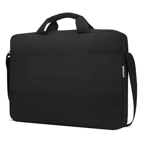 Lenovo Laptop Shoulder Bag T215 15.6 inch - Black- Slip Laptop Compartment - Front Zippered Pocket - Adjustable Strap