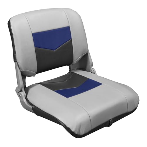 Wise 3309-1880 Pro Angler Tour Series Fold Down Boat Seat - Marble/Blueberry/Charcoal