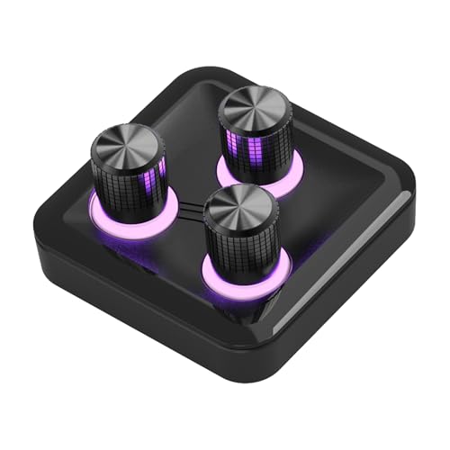 Cooler Master MasterHUB 3xKnob Module for Creator Kit – Modular Platform, Precision Control with Customizable Knobs and RGB LEDs for Effortless Fine-Tuning of Creative Apps and Lighting