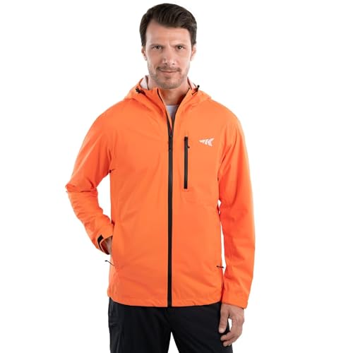 KastKing HydroArmor Men's Waterproof Rain Jacket, Windbreaker Lightweight Hooded Raincoat, Packable Hiking Fishing Rain Gear