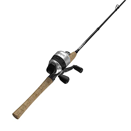 Zebco 33 Cork Spincast Reel and Fishing Rod Combo, 6-Foot 6-Inch 2-Piece Graphite Rod with Cork Handle, Quickset Anti-Reverse Fishing Reel with Bite Alert, Silver