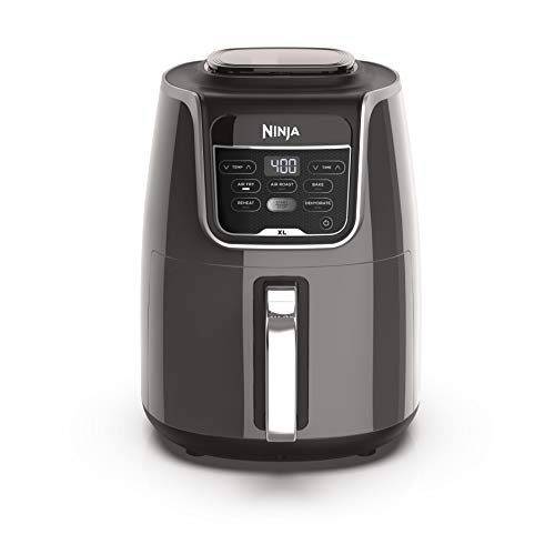 Ninja XL Air Fryer | 5.5 QT Capacity fits 3lbs of Wings | 5-in-1 Air Fry, Roast, Bake, Reheat & Dehydrate | 400°F Max Temp | 1750 Watts | With Dishwasher Safe Parts & Recipe Guide | Grey | AF150AMZ