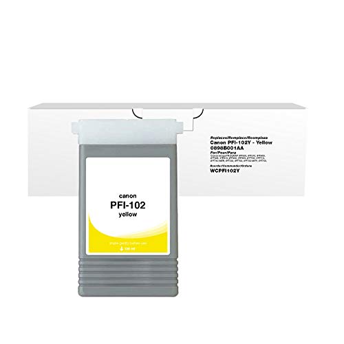 CIG Clover Replacement Ink Cartridge for Canon PFI-102Y 0898B001AA | Yellow