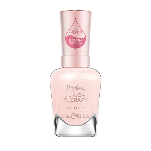Sally Hansen Color Therapy Nail Polish | Biotin, Argan Oil, Long Lasting, Healthy Nails, Nail Strengthener, Sheer | 536 My Sheer | Light Pink Nail Color