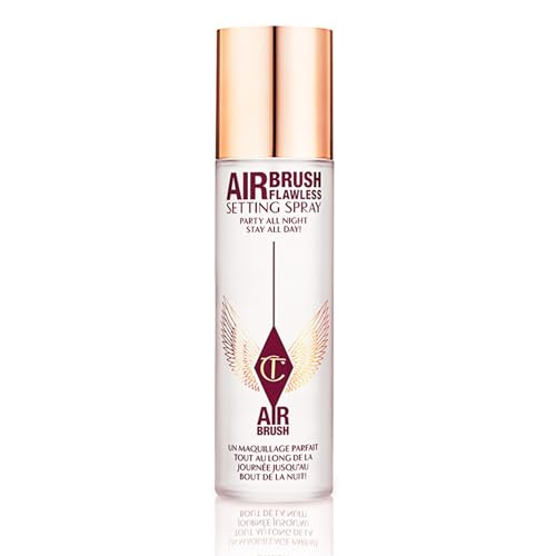 Charlotte Tilbury Airbrush Flawless Setting Spray - Ultra-Fine Hydrating Mist to Prime & Set Face Makeup For Up to 16Hr - Soothes, Blurs Pores & Calms Skin (100ml)