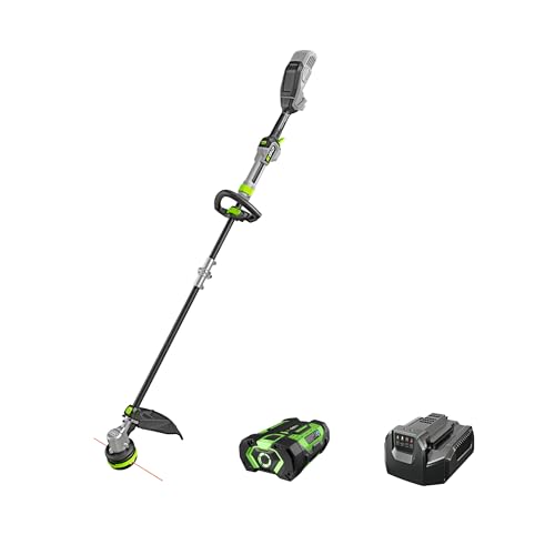 EGO Power+ String Trimmer, Battery Powered, 16" Trimmer for Weeds and Grass with POWERLOAD, Telescopic Carbon Fiber Shaft, Includes 56V 2.5Ah Battery and Charger - ST1611T