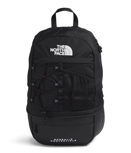 The North Face Borealis Convertible Pack - Commuter Laptop Backpack, Removable Lumbar Pack, Water Repellent Finish, TNF Black/TNF Black, One Size
