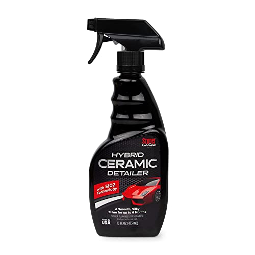 Stoner Car Care 92303 Hybrid Ceramic Detailer – SiO₂ Technology for a Smooth Silky Shine, Enhances and Protects Exterior Paint up to 6 Months, Hydrophobic Gloss Finish – 16 fl oz