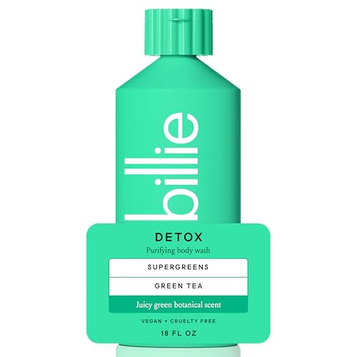 Billie Detox Purifying Womens Body Wash, 18 fl oz, Juicy Green Botanical Scent, Vegan, Cruelty Free