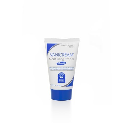 Vanicream Moisturizing Skin Cream for Sensitive Skin, Soothes Red, Irritated, Cracked or Itchy Skin, Dye Free, Fragrance Free, Preservative Free, Dermatologist Tested, 2 Ounce (Pack of 1)