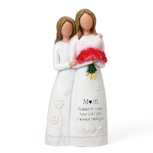 Eaprala Sculpted Hand-Painted Mother Daughter Figurine, Mothers Day Birthday Gifts for Mom, Gifts for Mom from Daughter