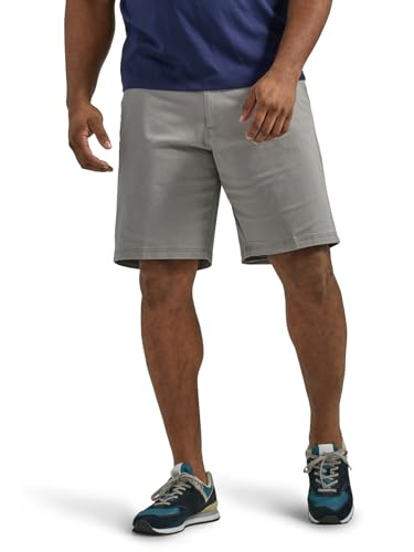 Lee Men's Extreme Motion Flat Front Short, Iron, 29