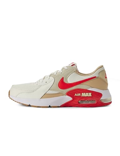 Nike Men's Air Max Excee Shoes, Sail/Picante Red-Light Khaki-Linen, 10