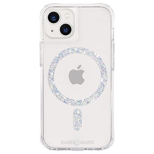Case-Mate iPhone 13 Case - Clear Twinkle Diamond [10ft Drop Protection] [Compatible with MagSafe] Magnetic Cover with Cute Bling Sparkle for iPhone 13 6.1", Anti-Scratch, Shock Absorbent, Slim Fit