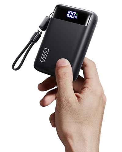 INIU Smallest 20000mAh Power Bank, 22.5W PD Fast Charging Portable Charger with Detachable Cable, Flight-Safe Battery Pack with LED Display for Travel Xiaomi iPhone 17 16 Samsung S26 Google iPad etc