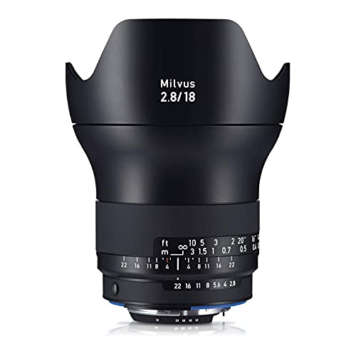 ZEISS Milvus 18mm f/2.8 Full Frame Camera Lens for Nikon F-Mount ZF.2, Black