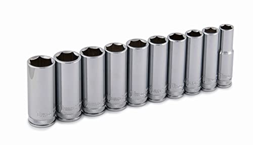 Titan 68402 10-Piece 3/8-Inch Drive 6-Point Metric Deep Socket Set
