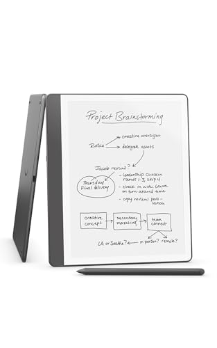 Amazon Kindle Scribe (16GB) - Your notes, documents and books, all in one place. With built-in AI notebook summarization. Includes Premium Pen - Tungsten + 3 months of Kindle Unlimited (with auto-renewal)