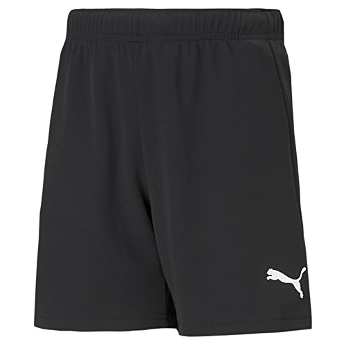 PUMA Kids' TeamRise Shorts, Black White, X-Large
